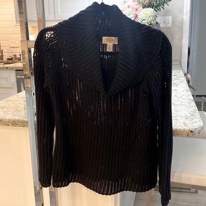 Talabot’s Black Knit Cowl Neck Pullover Long Sleeve Sweater/Top Size: M